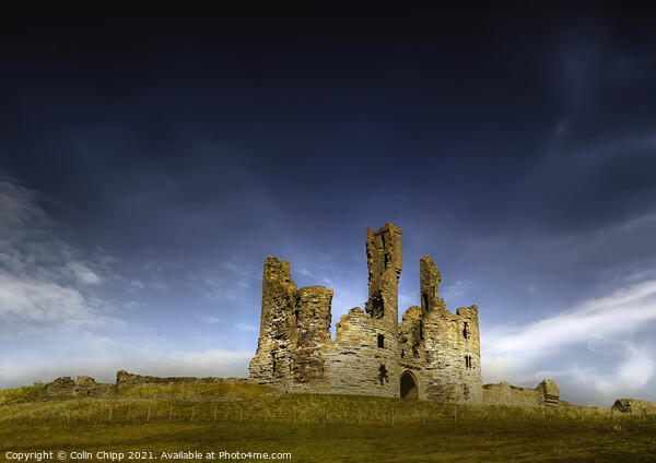 Ancient Dunstanburgh Picture Board by Colin Chipp