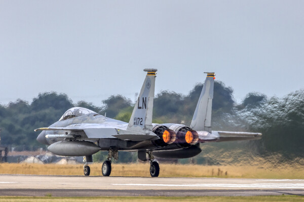 F-15C Eagle Afterburners On Picture Board by Derek Beattie