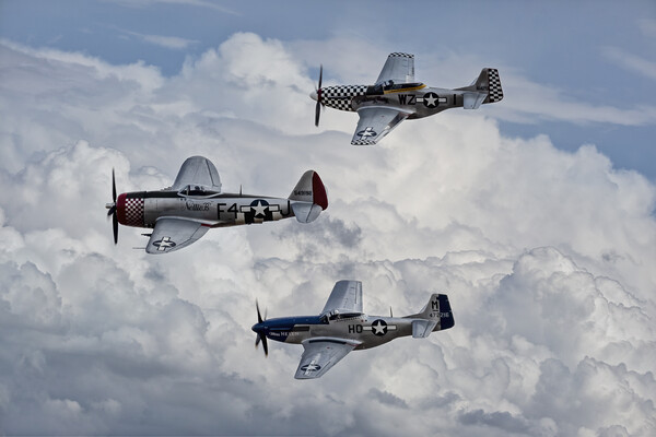 Thunderbolt and Mustangs Picture Board by Derek Beattie