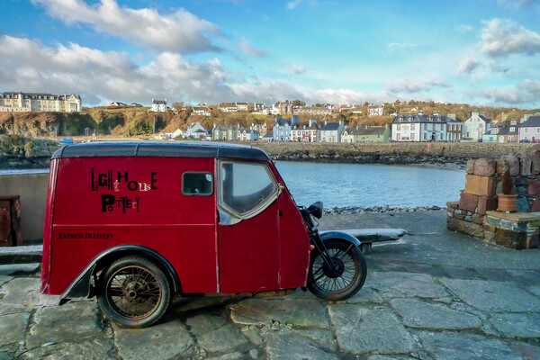 Vintage Reliant Delivery Van at Portpatrick Picture Board by Derek Beattie