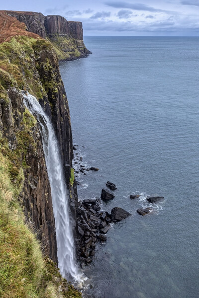 Mealt Waterfall and Kilt Rock Isle of Skye Picture Board by Derek Beattie