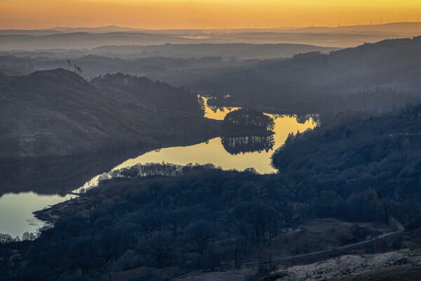 Loch Trool Sunset Picture Board by Derek Beattie