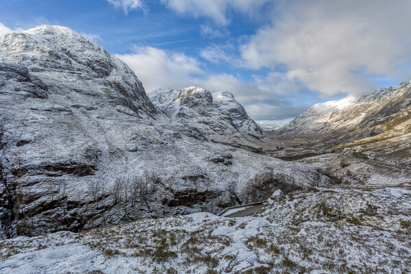 The Three Sisters Mountain of Glencoe Picture Board by Derek Beattie