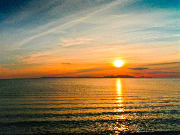 Isle of Arran Sunset Picture Board by Derek Beattie