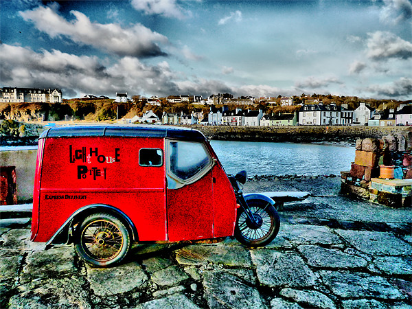 Old Citroen Van at Portpatrick Picture Board by Derek Beattie