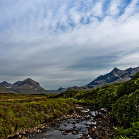 Buy canvas prints of The Cuillin Mountains Isle of Skye by Derek Beattie