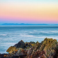 Buy canvas prints of The Isle of Man across the Solway Firth by Derek Beattie