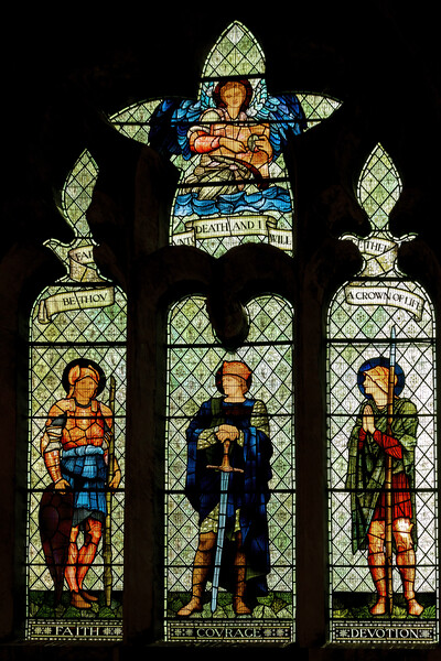 Stained Glass Window Malmesbury Abbey Picture Board by Derek Beattie
