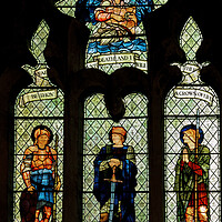 Buy canvas prints of Stained Glass Window Malmesbury Abbey by Derek Beattie