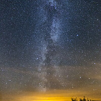 Buy canvas prints of Milky Way Over Clatteringshaws Loch by Derek Beattie