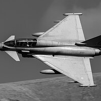 Buy canvas prints of RAF Typhoon Jet Soaring Above Lake District by Derek Beattie