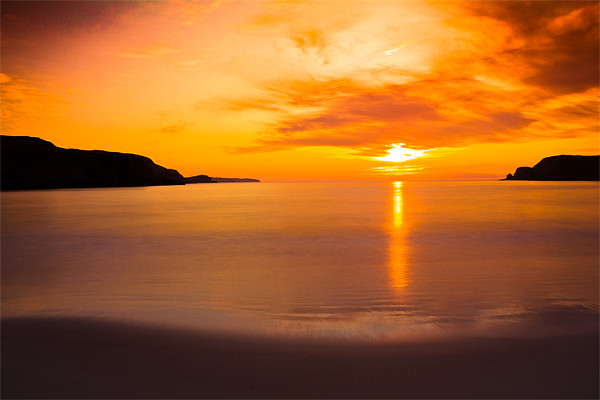 Farr Bay  Sunset Bettyhill Picture Board by Derek Beattie