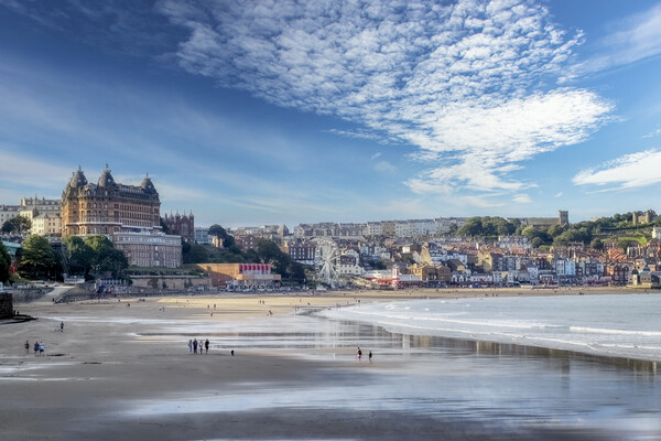 Scarborough South Sands Seafront Picture Board by Derek Beattie