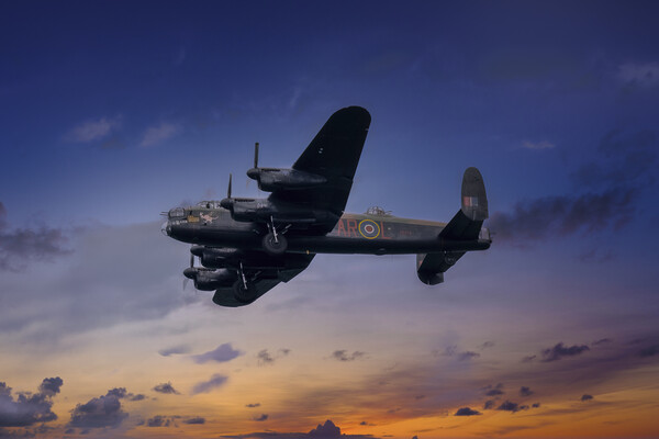 Lancaster Twilight Patrol Picture Board by Derek Beattie