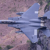 Buy canvas prints of F15E Strike Eagle Low Level English Lake District by Derek Beattie