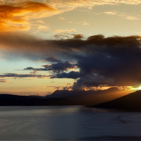 Buy canvas prints of Sunset Over The Sound Of Sleat by Derek Beattie