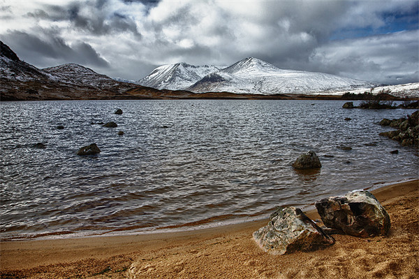 Black Mount Mountains Scotland in Winter Picture Board by Derek Beattie