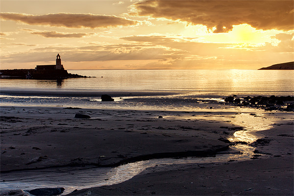 Sunset Port Logan Scotland Picture Board by Derek Beattie
