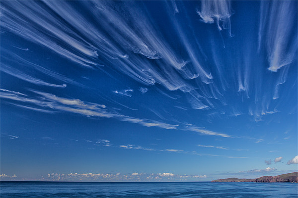 Cirrus Clouds over Cape Wrath  Picture Board by Derek Beattie