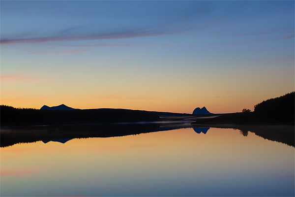 Suilven and Cul Mor Sunset Reflections Print by Derek Beattie