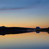 Buy canvas prints of Suilven and Cul Mor Sunset Reflections by Derek Beattie