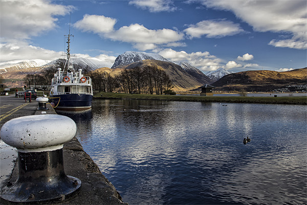 Ben Nevis and the Caledonian Canal Picture Board by Derek Beattie