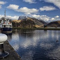 Buy canvas prints of Ben Nevis and the Caledonian Canal by Derek Beattie