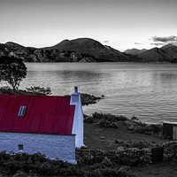 Buy canvas prints of Red Roofed House Scotland by Derek Beattie