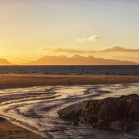 Buy canvas prints of Camusdarach Beach Sunset Scotland by Derek Beattie