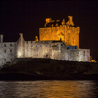 Buy canvas prints of Eilean Donan Castle at Night by Derek Beattie