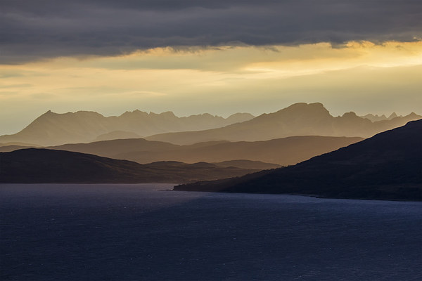 Isle of Skye Sunset Picture Board by Derek Beattie