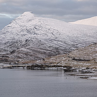 Buy canvas prints of Ardvreck Castle and Quinag in Winter by Derek Beattie