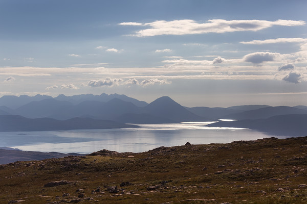The Isle of Skye From The Applecross Pass Picture Board by Derek Beattie