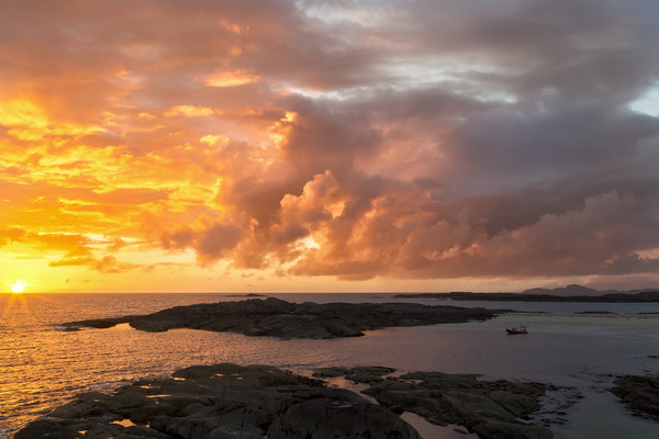 Sunset at Sanna Bay Picture Board by Derek Beattie