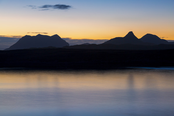 Assynt Mountains at Dawn Picture Board by Derek Beattie