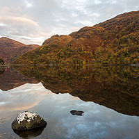 Buy canvas prints of Loch Hourn Autumnal Reflections by Derek Beattie