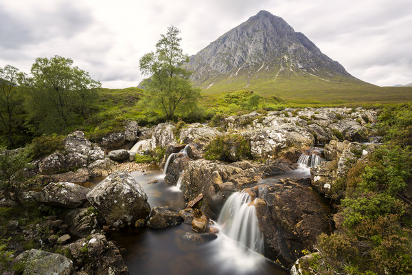 Buachaille Etive Mor and Coupall Falls Picture Board by Derek Beattie