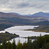 Buy canvas prints of Loch Garry from Glengarry Viewpoint by Derek Beattie