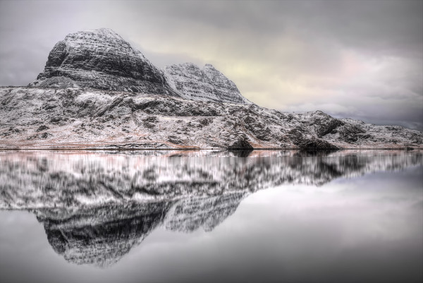 Suilven Winter Reflections Picture Board by Derek Beattie