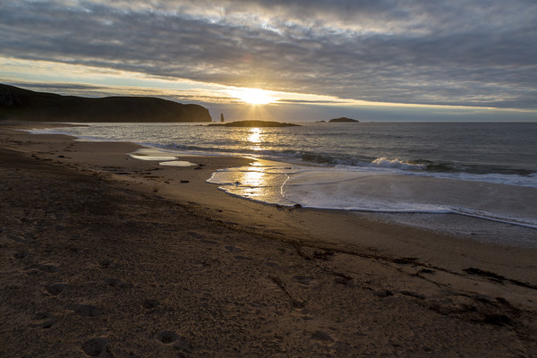 Sandwood Bay Sunset Picture Board by Derek Beattie