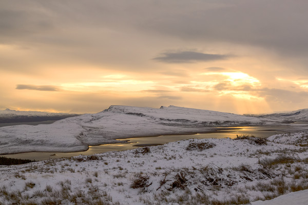 Trotternish Ridge  Isle of Skye Toward Sundown Picture Board by Derek Beattie