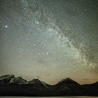 Buy canvas prints of Milky Way Over Blaven and Loch Slapin by Derek Beattie
