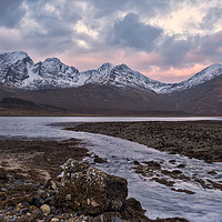 Buy canvas prints of Blaven Isle of Skye  Winter Sunrise by Derek Beattie
