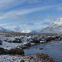 Buy canvas prints of Glencoe Winter Panorama by Derek Beattie