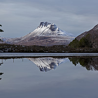 Buy canvas prints of Stac Pollaidh Winter Reflections by Derek Beattie