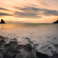 Buy canvas prints of Talisker Bay Sunset Isle of Skye by Derek Beattie