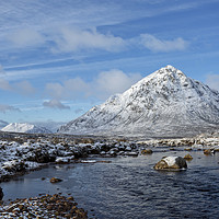 Buy canvas prints of Majestic Buachaille Etive Mor and The Glistening R by Derek Beattie