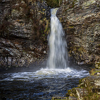 Buy canvas prints of Waterfall on Grey Mares Tail Burn by Derek Beattie