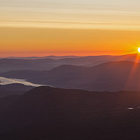 Buy canvas prints of Sunrise on the Merrick Scotland by Derek Beattie