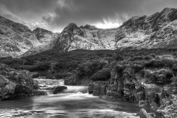 The Fairy Pools and Cuillins Isle of Skye Picture Board by Derek Beattie